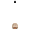 Wisząca lampa boho SMILLA 366800136 nad wyspę juta boho beżowa czarna