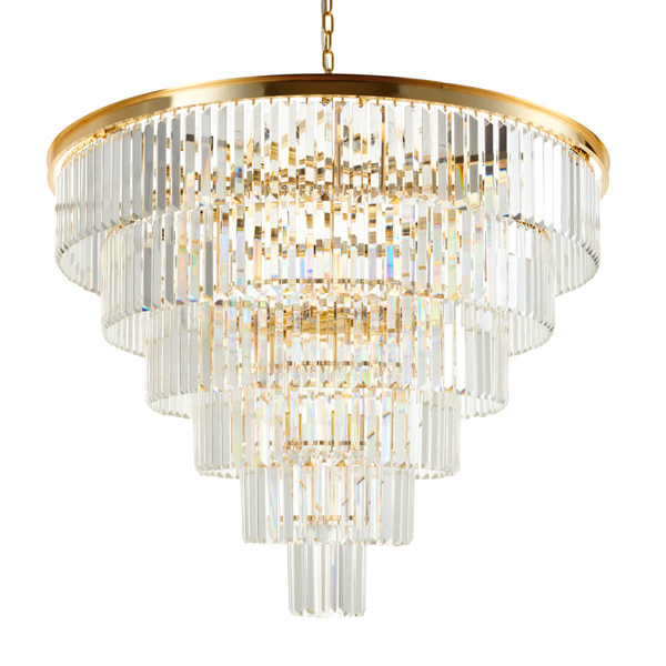 Wisząca lampa SPLENDORE DN915-50A metalowa glamour łańcuch złota