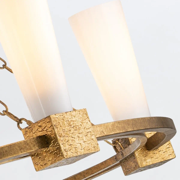 Lampa wisząca ring Kristy KRISTY5-DG-OPAL tubki na łańcuchu złota