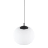 Wisząca lampa sypialniana VIBE 4804 szklana kula czarny biały
