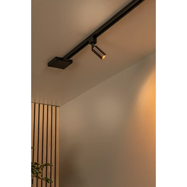 Regulowana lampa 1-fazowa do szyn RITMO 09960/01/97 tuba brązowa czarna