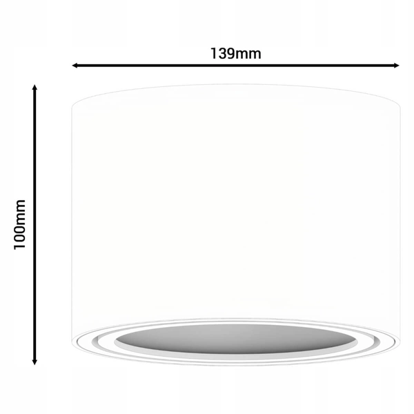 Natynkowa lampa sufitowa CGOPNATAR111 biała tuba do pokoju