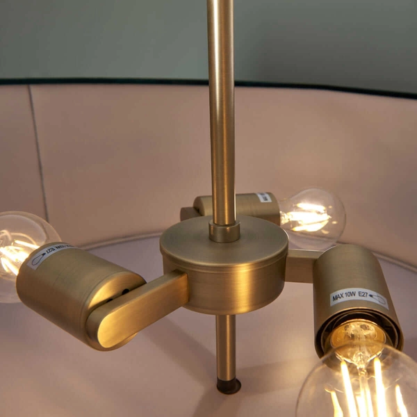 Lampa wisząca z abażurem Hayfield 95839 Endon do sypialni zielona złota