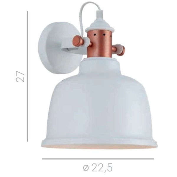 Kinkiet LAMPA ścienna TREPPO MBM-2987/1 W Italux industrialna OPRAWA regulowana loft biała