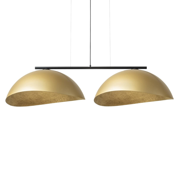 Wisząca lampa z żywicy Solar 40581 Sigma kopułowe klosze złota czarna