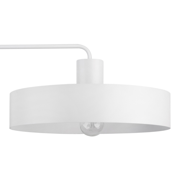 Natynkowa LAMPA sufitowa VASCO 31550 Sigma metalowa OPRAWA okrągły plafon na wysięgniku biały