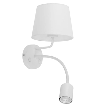 Lampa ścienna do czytania Maja 2535 TK Lighting abażur tkanina biała