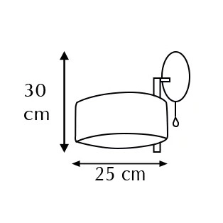 Klasyczny LAMPA ścienna DRS8006/1 21QG Elem abażurowy kinkiet okrągły do sypiani biały mosiądz