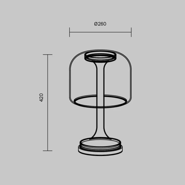 Lampa biurkowa Spirito MOD286TL-L18B3K LED 18W 3000K szklana czarna