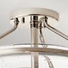 Lampa sufitowa szklana Belle QN-BELLE-SF-PN Quintiesse do jadalni nikiel