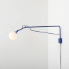 Kulista lampa ścienna SOHO 1105C25_D okrągła szklana kobaltowa