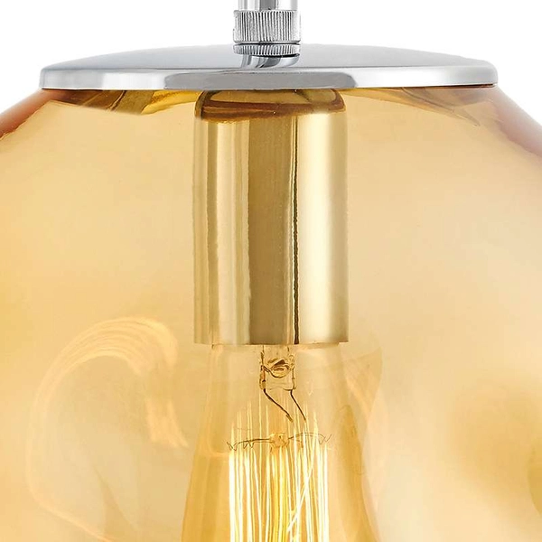 LAMPA wisząca AVIA M 10417115 Kaspa szklana OPRAWA zwis bursztynowy