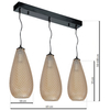 Loftowa LAMPA wisząca PETRA ML5483 Milagro szklana OPRAWA glamour zwis krople łezki czarny bursztynowy