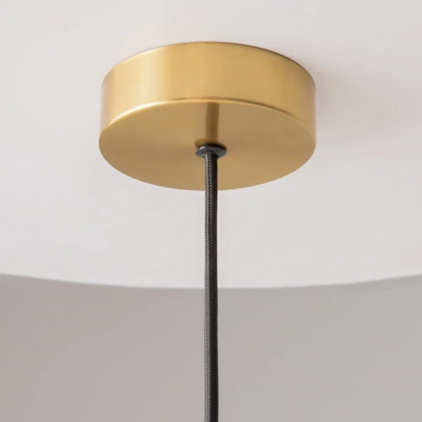 Metalowa lampa wisząca Levitation MOD376PL-01G1 do salonu mosiądz