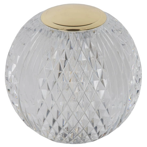 Kulista lampa stojąca Cintra do sypialni LED 2W 3000K złota