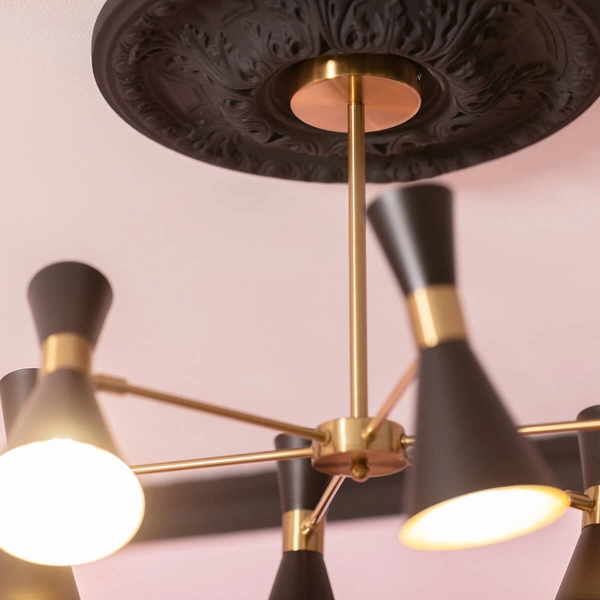 Wielopunktowa lampa sufitowa Libre ABR-LWS-6XE27 Abruzzo czarny złoty