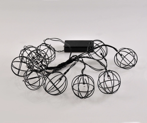 Girlanda ze światełkami do sypialni czarna 10 LED 2,1m ciepła