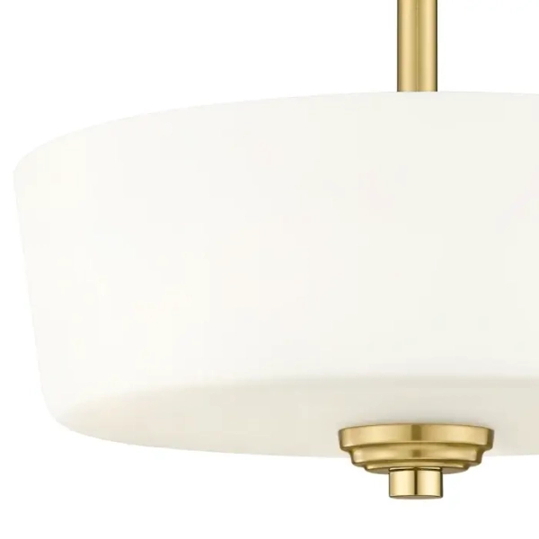 Sufitowa lampa do salonu ASPEN C03279BR szklana mosiądz biały