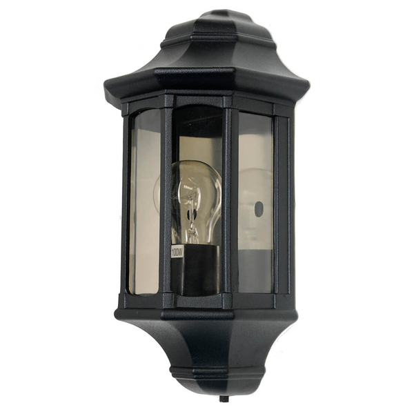 Elewacyjna lampa ogrodowa Newbury GZH-NB7 Garden Zone IP44 przezroczysta czarna