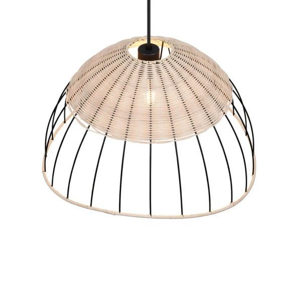 Ratanowa lampa wisząca SANDRINE R36211032 czarny naturalny