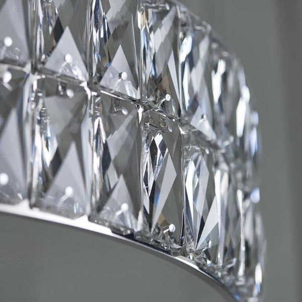 Kryształowa lampa wisząca Verina 76513 Endon LED 5W 3000K okrąg przezroczysty chrom