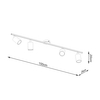 Regulowana lampa przysufitowa Lemmi SL.1168 tuby metalowa czarna