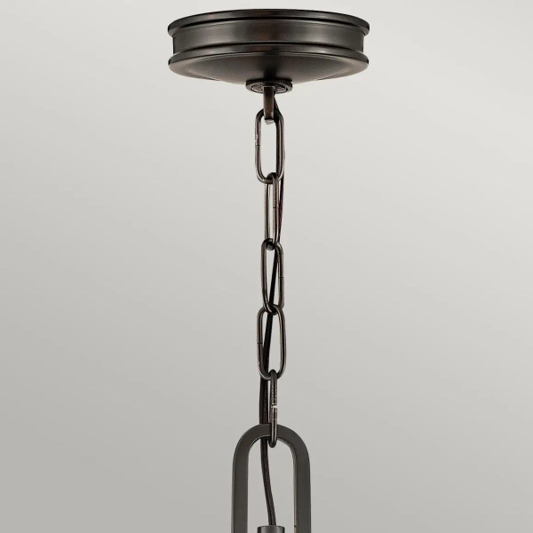 Industrialna lampa wisząca Collier HK-COLLIER-P-BX na łańcuchu czarna