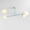 Okrągła sufitowa lampa Pinne 1080PL_L29 kule szklane białe niebieskie