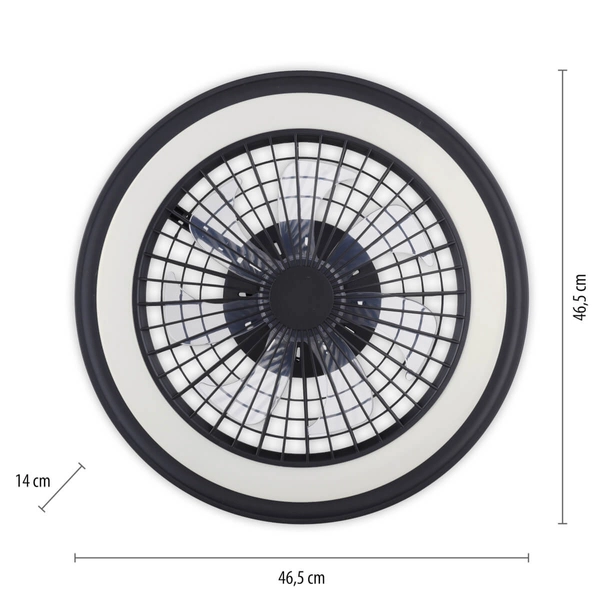 Plafon na pilot Brandon 14649-18 Just Light LED 36+5W 2700-5000K+RGB czarny