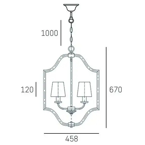 Abażurowa LAMPA wisząca NEW YORK P04380BK Cosmolight metalowy zwis nowoczesny na łańcuchu czarny