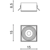 Wpustowa lampa Nova AZ2872 ruchoma czarna