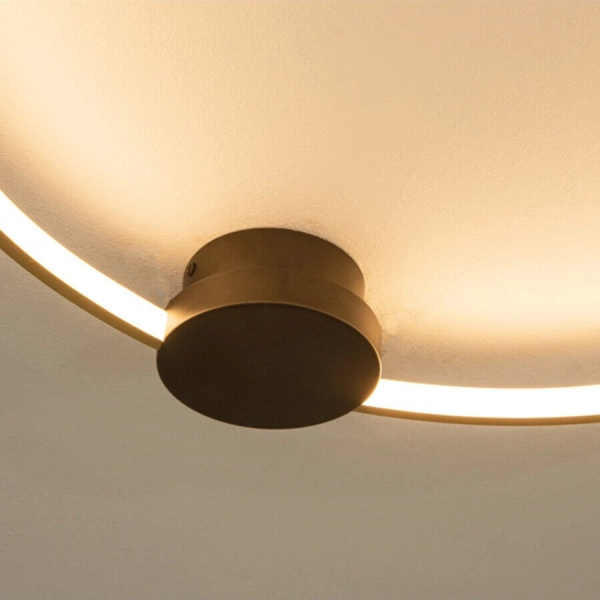 Ringowa sufitowa lampa 23096 LED 24W 3000K do jadalni złoty czarny