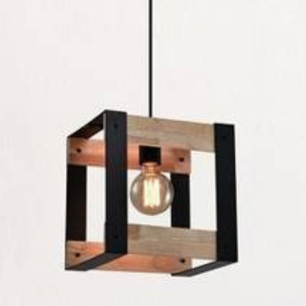 Lampa wisząca Varna 31-78513 Candellux kostka drewniana czarna