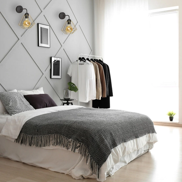 Ścienna LAMPA kinkiet LUPO MLP6269 Milagro metalowa OPRAWA druciana klatka industrialna czarna