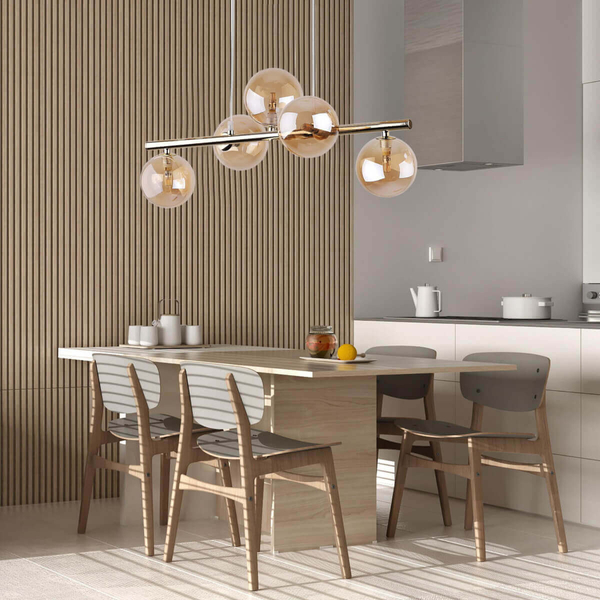 Salonowa lampa wisząca ESTERA 4549 TK Lighting kule bursztynowe złote