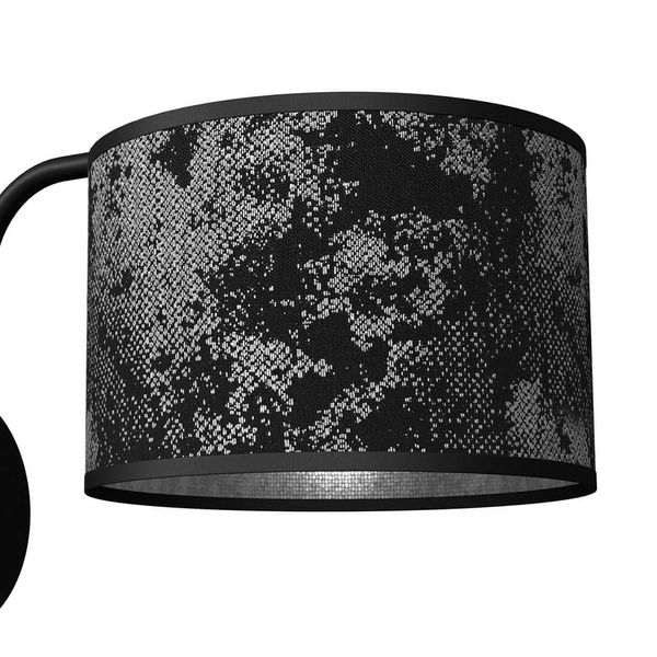 Nowoczesny kinkiet ścienny Satino do pokoju czarny srebrny