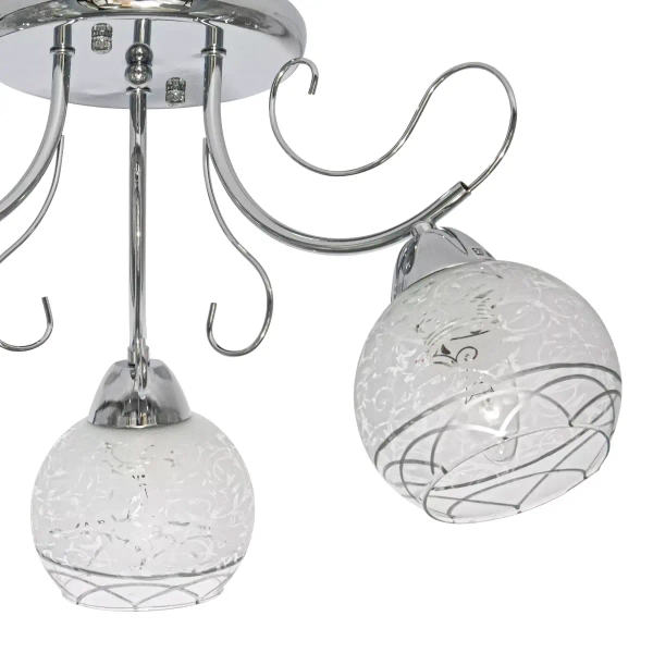 Salonowa lampa sufitowa 8957/3 8C nad stół kule chrom