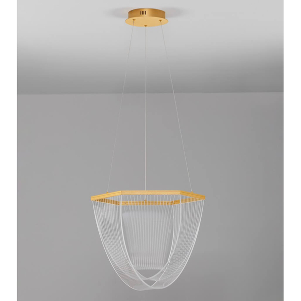 Lampa zwisająca HUARAL LE44435 LED 35W 3000K do salonu siatka złota