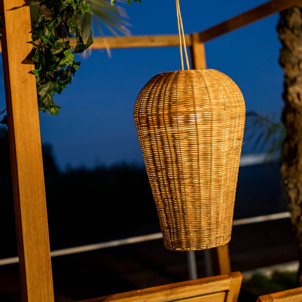 Lampa wisząca pleciona na baterie Saona LUMSAO050XXHXNW IP54 2700K naturalna