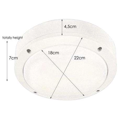 Zewnętrzna LAMPA sufitowa LUNA 106536 Markslojd LED 10W 3000K plafon do ogrodu IP44 biały