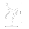 Regulujący przewody uchwyt BALLERINA 11800 metalowy biały