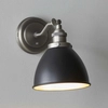 Metalowa lampa ścienna Franklin 98751 Endon do gabinetu cyna czarna