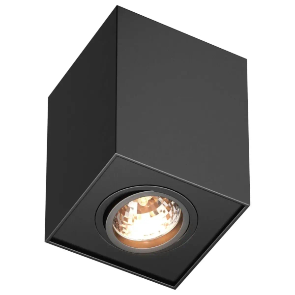 Spot Lampa sufitowa QUADRO SL 89200-BK metalowa kostka cube czarna OUTLET