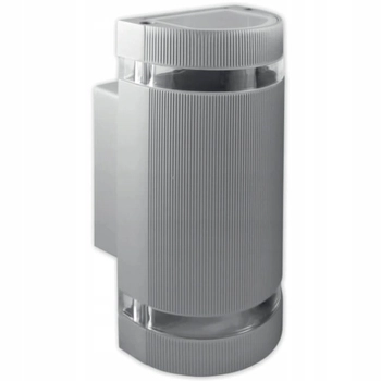 Zewnętrzna LAMPA elewacyjna 6772 ścienna OPRAWA półokrągła OUTDOOR ogrodowa IP54 szara