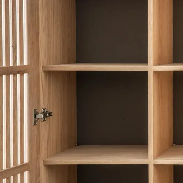 Kredens drewniany Okayama 5059413421129 do sypialni brązowy