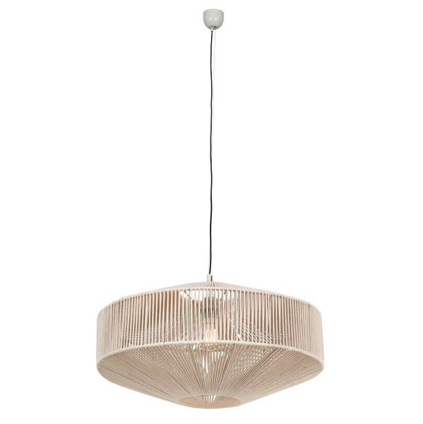 Wisząca lampa salonowa SVEA 364790144 Trio do jadalni eco beżowa
