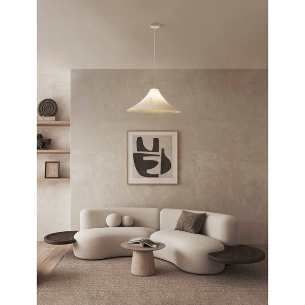 Jedwabna lampa wisząca CHANCAY LE44599 do sypialni biały