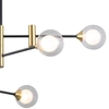 LAMPA sufitowa MARINO PND-9148-6 Italux loftowa OPRAWA metalowe pręty kule balls molekuły czarne mosiądz