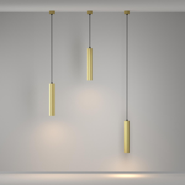 Ścienna lampa Calipso P106PL-01-GU10-BS metalowa tubka mosiądz