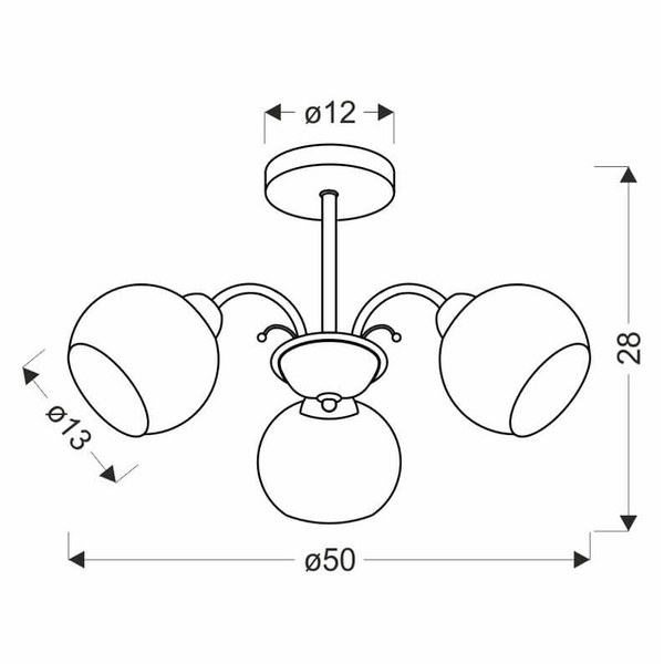 Sufitowa lampa dekoracyjna Nestor 33-34939 bańki balls patyna biała